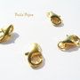 Inchizatoare lobster din argint 925 aurit 13x7 mm