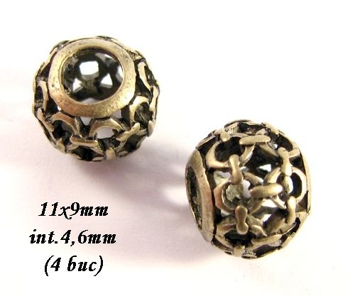 3893 - (4 buc) Margele tip pandora bronz