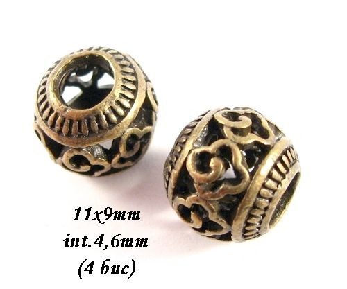 3895 - (4 buc) Margele pandora bronz