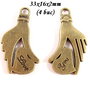 3896 - (2 buc) Minipandantiv / charms mana bronz