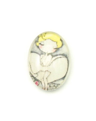 Cabochon sticla oval, 18x13x6 mm (cod 21-86)