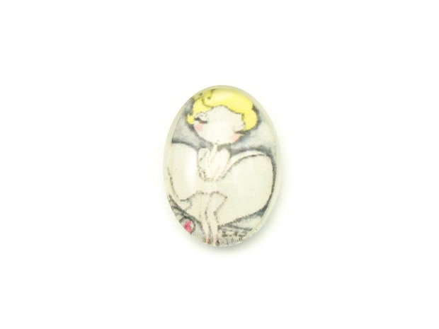 Cabochon sticla oval, 18x13x6 mm (cod 21-86)