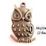 3935 - (2 buc) Pandantiv bronz bufnita
