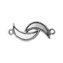 1b conector semiluna argintiu antichizat 34x14mm (SA0033)