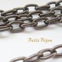 (50 cm) Lant negru (gun metal) cu zale de 4x7 mm