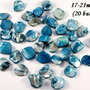 3905 - (20 buc) Sidef colorat albastru romb neregulat 17-21mm