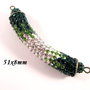 3932 - (1 buc) Pandantiv shamballa, verde