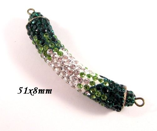 3932 - (1 buc) Pandantiv shamballa, verde