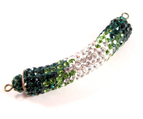 3932 - (1 buc) Pandantiv shamballa, verde
