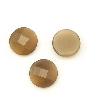 Cabochon sticla fatetata cat eye, 12 mm (cod 21-105)