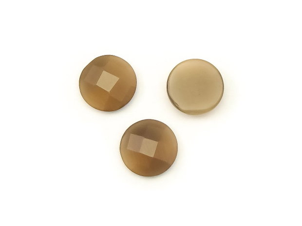 Cabochon sticla fatetata cat eye, 12 mm (cod 21-105)