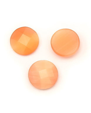 Cabochon sticla fatetata cat eye, 12 mm (cod 21-106)
