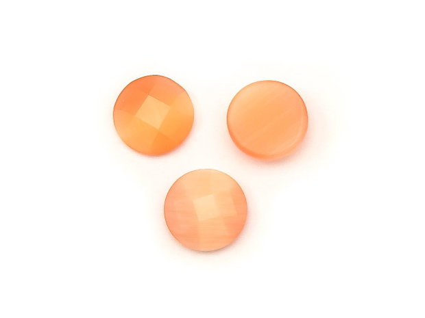 Cabochon sticla fatetata cat eye, 12 mm (cod 21-106)