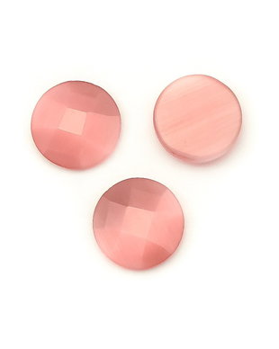 Cabochon sticla fatetata cat eye, 12 mm (cod 21-107)