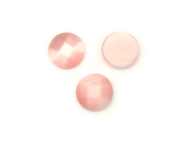 Cabochon sticla fatetata cat eye, 12 mm (cod 21-108)