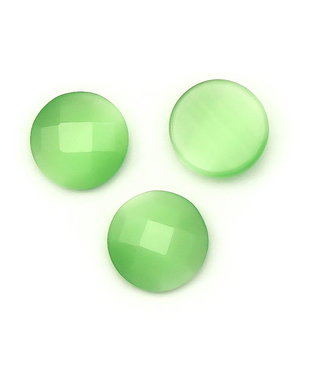 Cabochon sticla fatetata cat eye, 12 mm (cod 21-110)