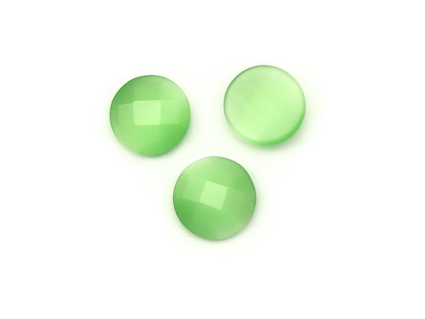 Cabochon sticla fatetata cat eye, 12 mm (cod 21-110)