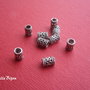 Tub din argint antichizat INDIA cu linie serpuita aprox 6x4 mm