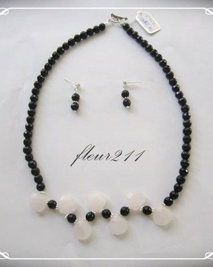 SET- ONIX NEGRU SI CUART ROZ