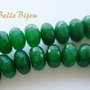 Jad verde inchis rondele fatetate 8x4.5-5.5 mm