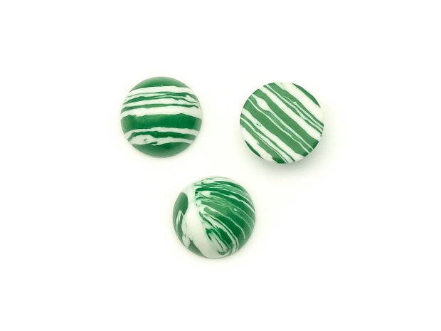Cabochon turcoaz compozit, 12 mm (cod 21-124)