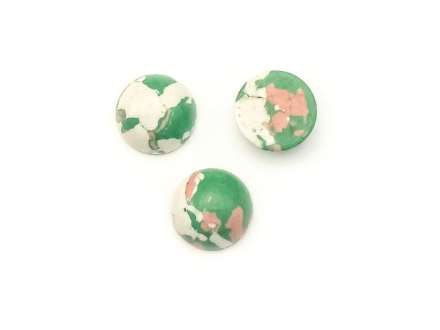 Cabochon turcoaz compozit, 12 mm (cod 21-125)
