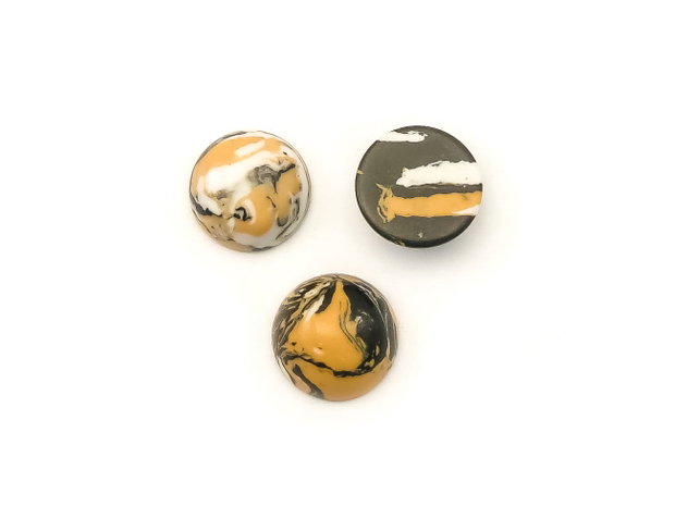 Cabochon turcoaz compozit, 12 mm (cod 21-127)
