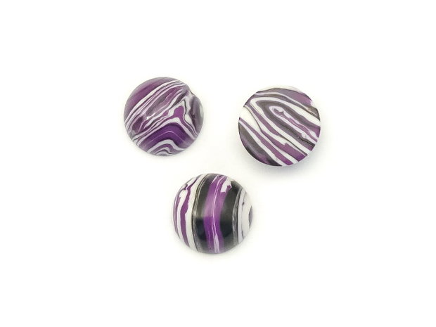 Cabochon turcoaz compozit, 12 mm (cod 21-128)