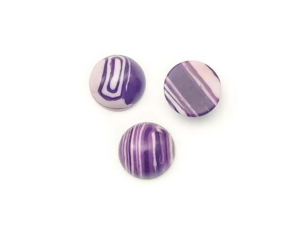 Cabochon turcoaz compozit, 12 mm (cod 21-129)