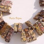 Leopardit natural (leopard skin jasper) coltisori aprox 15x4x5 mm