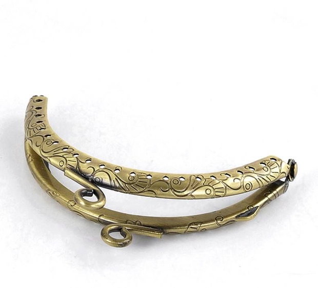 1b rama geanta / portofel gravat finisaj bronz , 9x6cm (MOD2253)