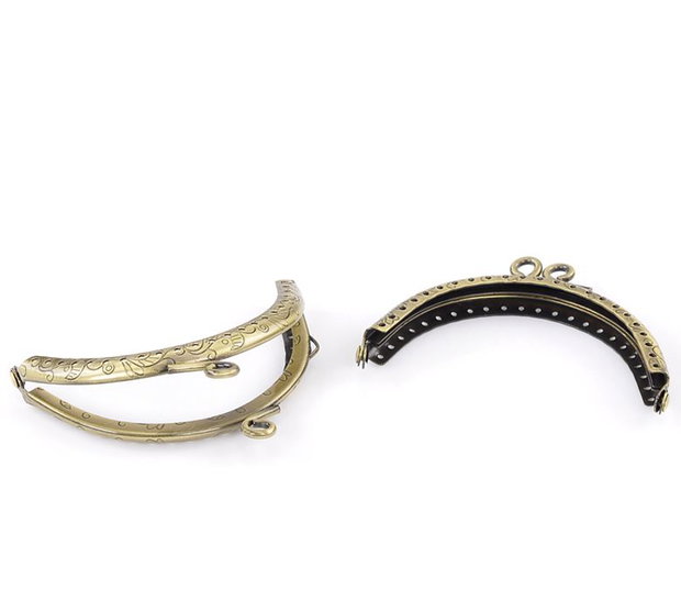 1b rama geanta / portofel gravat finisaj bronz , 9x6cm (MOD2253)