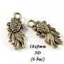 3985 - 6 buc Charms peste bronz