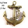 3987 - 1 buc Pandantiv ancora bronz