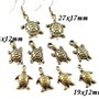 3996 - SET 10 buc charms broasca testoasa bronz
