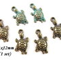 3997 - SET 6 buc charms broasca testoasa bronz