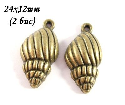 3993 - 2 buc Charms melc bronz