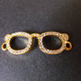 LINK '' OCHELARI '' AURIU CU STRASURI - 36 X 11 MM