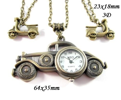 4000 - SET Ceas functional masina si charms bronz