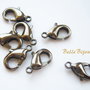 Inchizatoare lobster neagra (gun metal) 12x8 mm