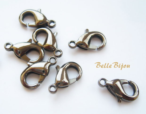 Inchizatoare lobster neagra (gun metal) 12x8 mm