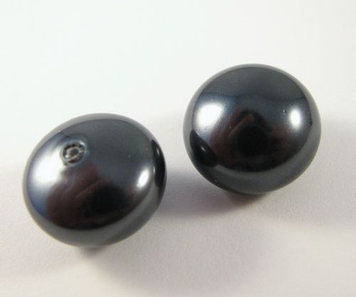 4021 - (2 buc) Perle tip Mallorca semigaurite 18x13mm
