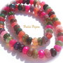 (5 buc) Mix agate rondele fatetate 7.5-8.5x4.5-6 mm