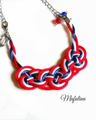 Colier Navy din noduri