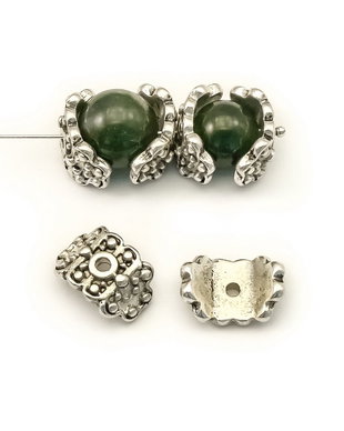Capacele, finisaj argintiu antichizat, 12,5x8,5 mm (cod 8-107)