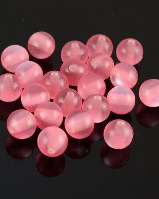 H961 Margele acril tip cat eye, roz, aprox.8mm