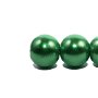 Perle din sticla, 8 mm, verde inchis