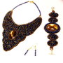 Set " perle albastru indigo"