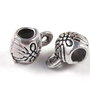Margele din metal, cu agatatoare, 9x6 mm