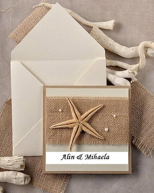 Invitatie nunta  tematica marina